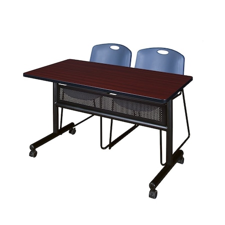 Kobe Rectangle FlipTop Table, 48" W, 29" H, Laminate Top, Mahogany MKFTM4824MH44BE